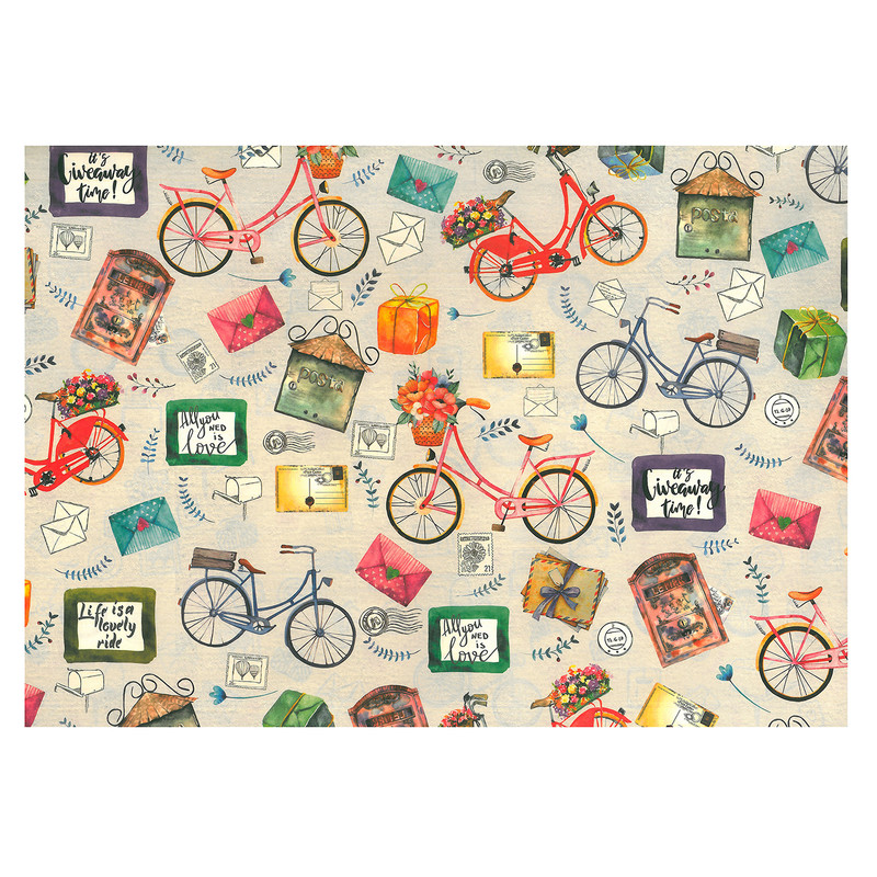 کاغذ کادو طرح صندوق پستی بسته 2 عددی