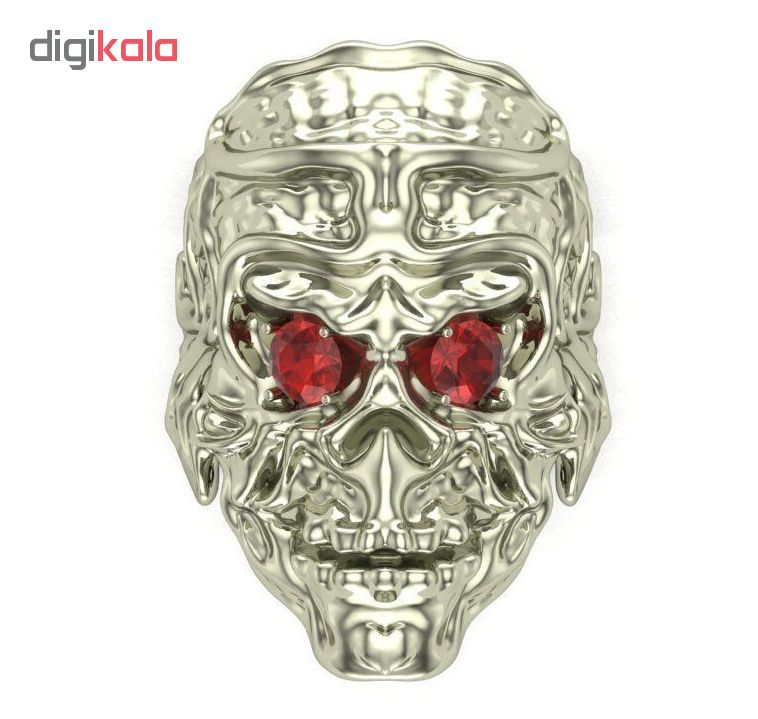 انگشتر نقره مردانه طرح اسکلت کد NR004