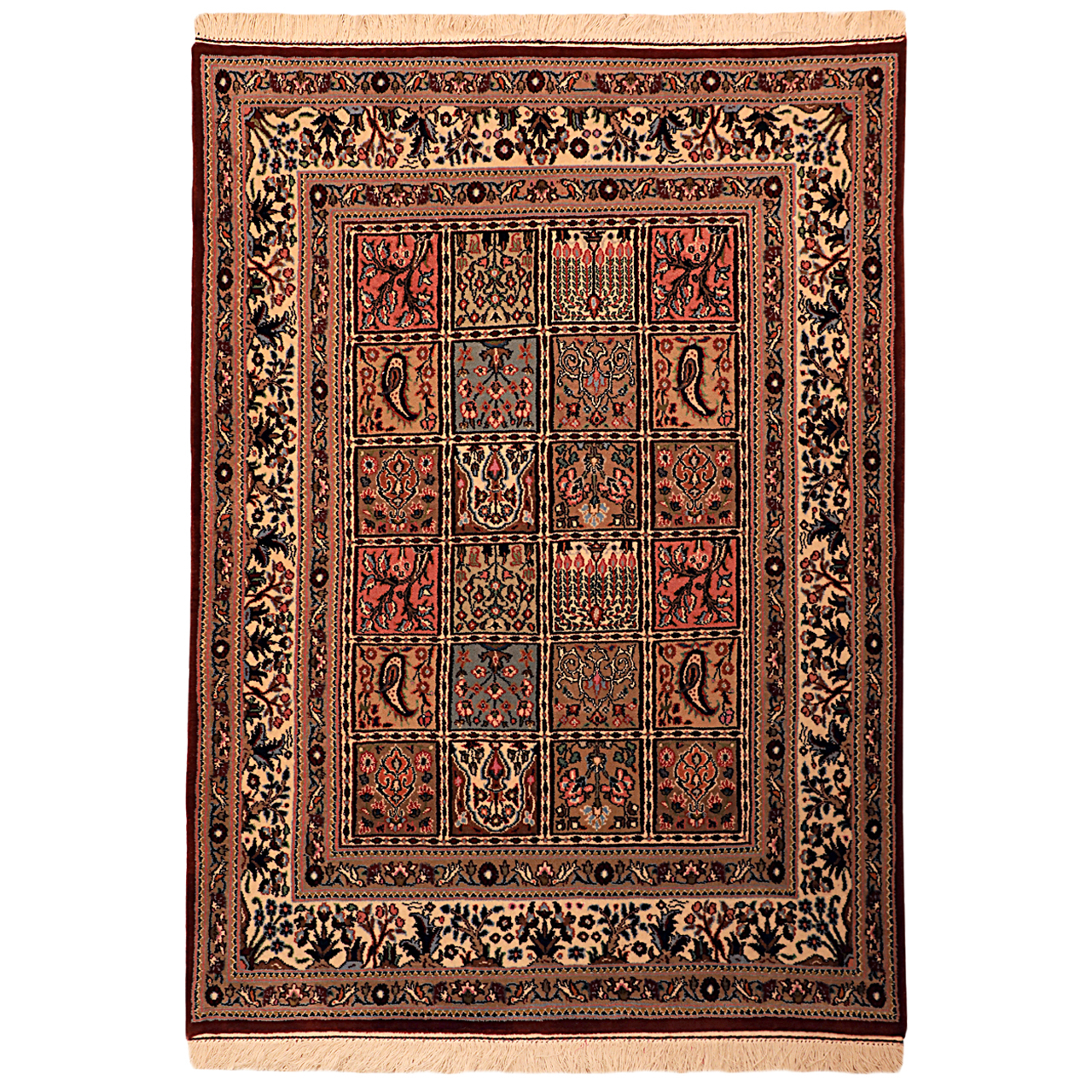 فرش دستبافت یک و نیم  متری گالری نور کد  H1935
