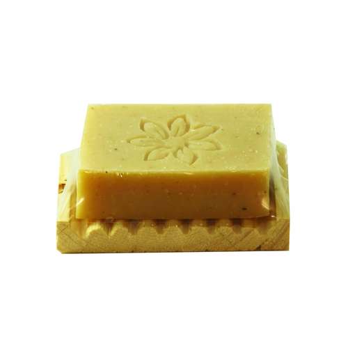 صابون شستشو روزرین مدل زردچوبه و چای سبز وزن 70 گرم به همراه جاصابونی