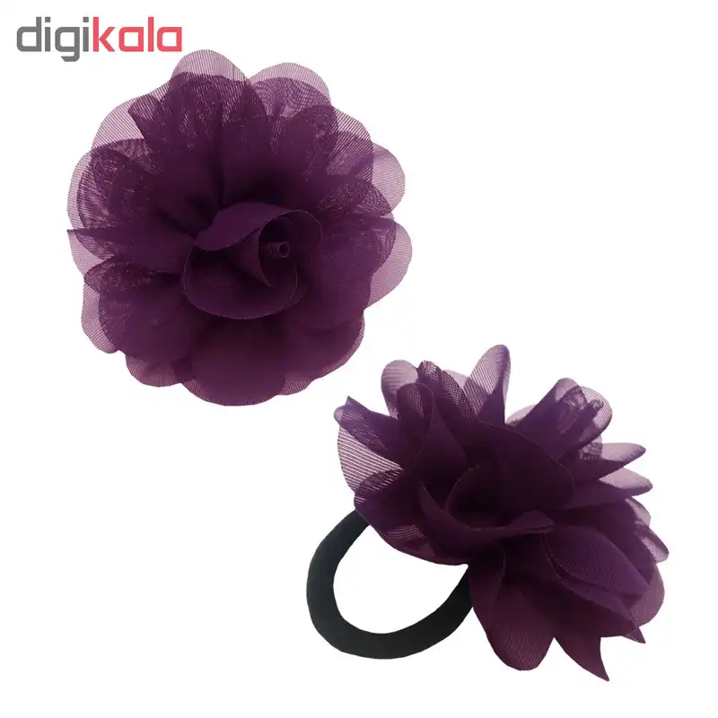 کش مو دخترانه طرح گل کد 110873 بسته 2 عددی