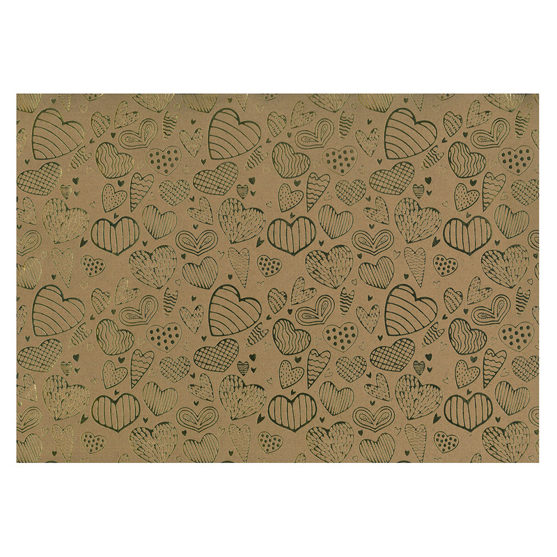 کاغذ کادو طرح  قلب بسته 2 عددی