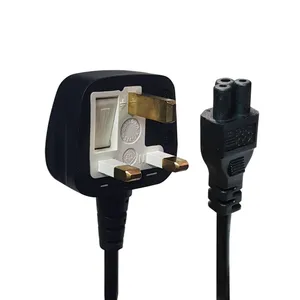 کابل برق سه پین آداپتور لپ تاپ مدل BS-1363A طول 1.5 متر