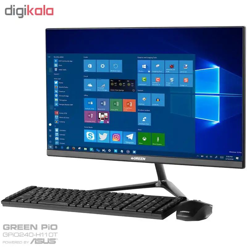 کامپیوتر همه کاره 23.8 اینچی گرین مدل GPIO240H110T - E