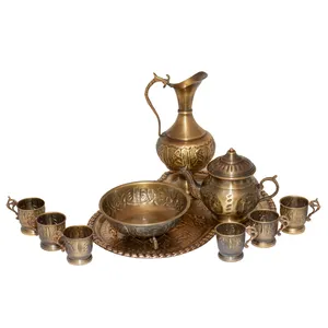 سرویس چایخوری برنجی کد 6070