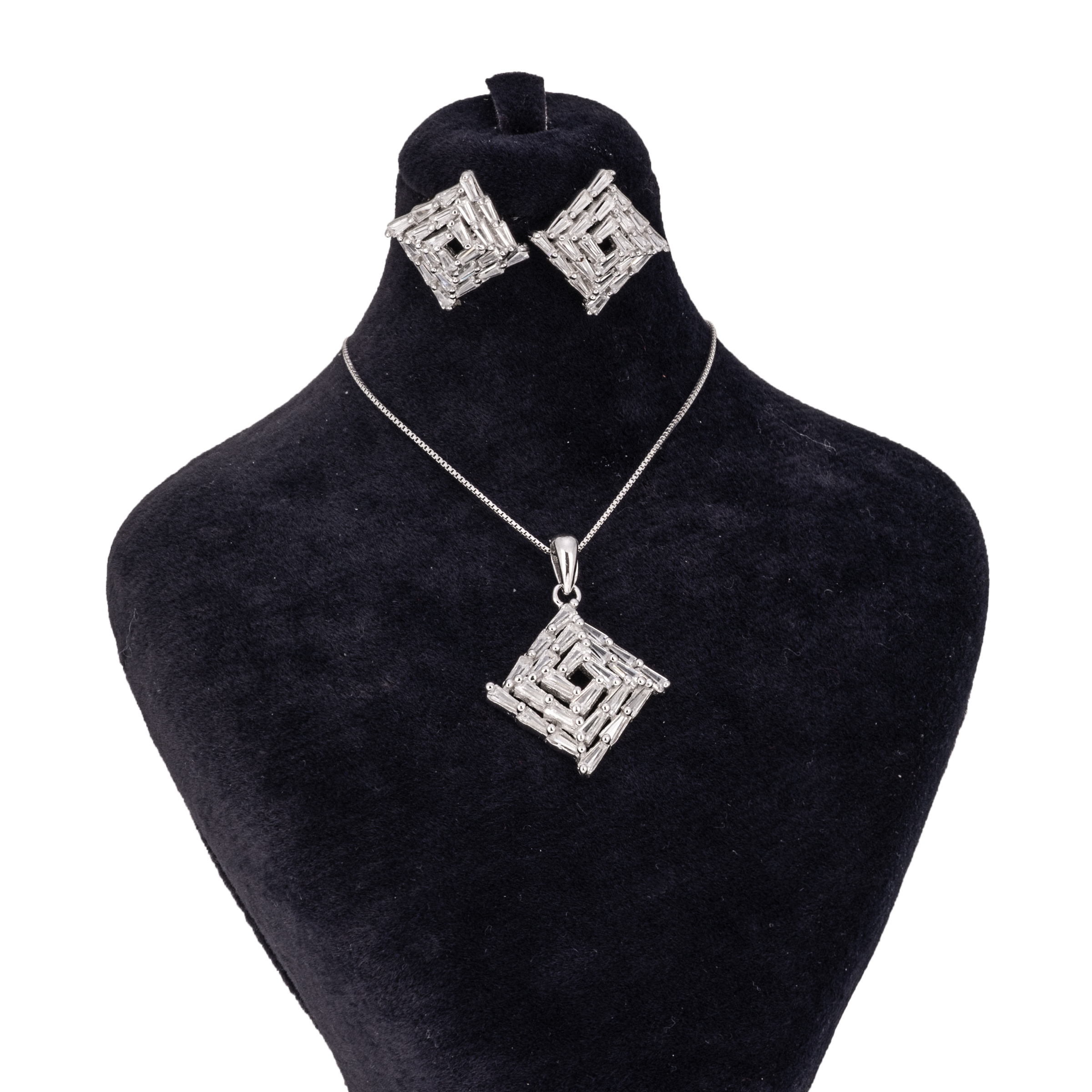 نیم ست نقره زنانه  کد 2046