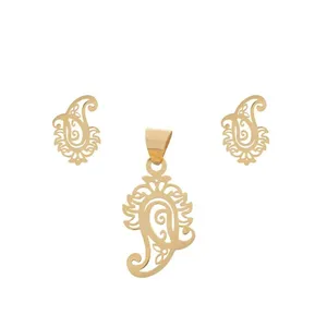 نیم ست طلا 18عیار  زنانه الین گلد گالری کد 7800s