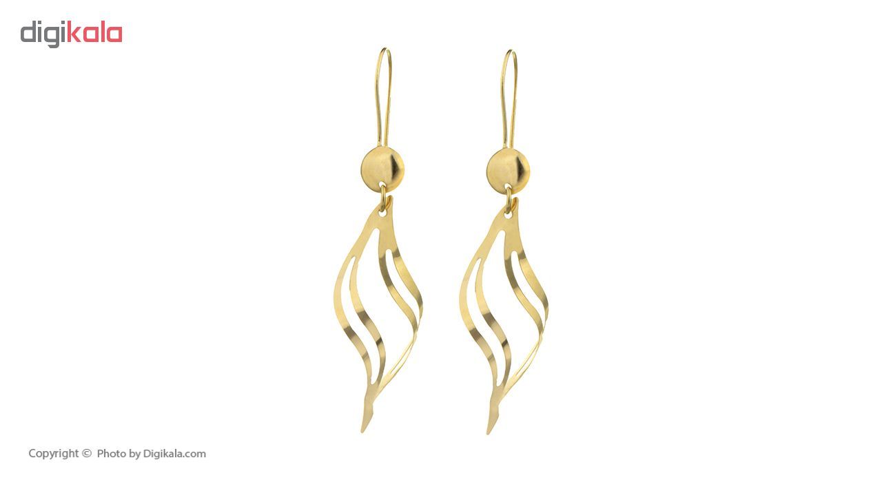 گوشواره طلا 18 عیار زنانه گالری گیرا کد 112 -  - 3
