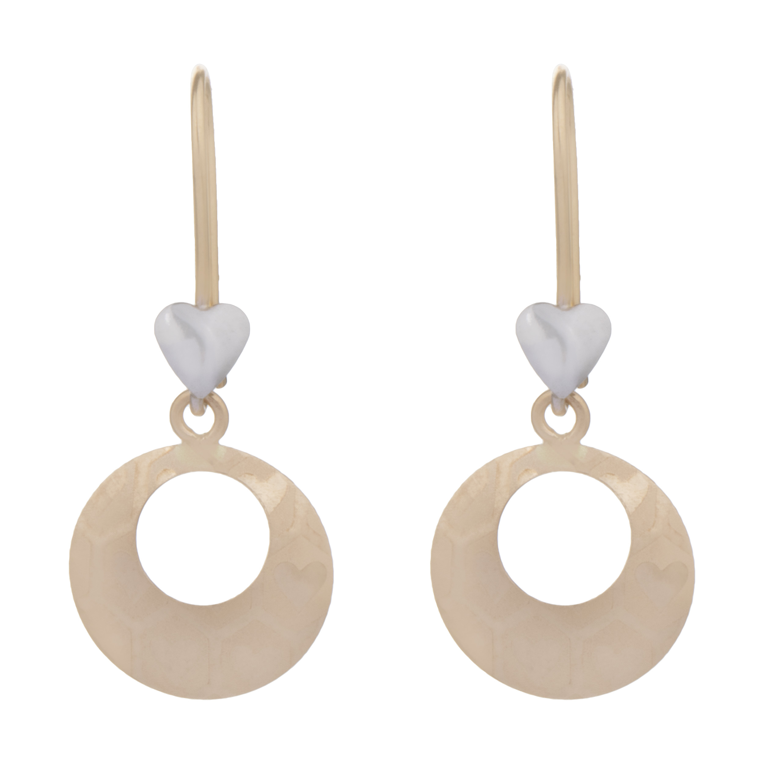 گوشواره طلا 18 عیار زنانه گالری گیرا طرح قلب کد 113