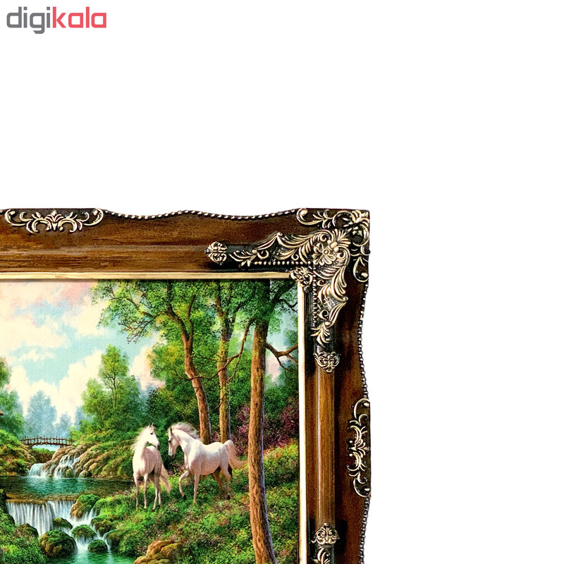 تابلو فرش ماشینی طرح روستا کد ۷۰۸۵