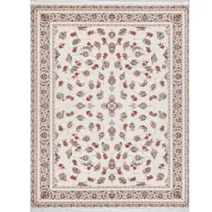 فرش ماشینی الماس کویر مدل افشان کد Zar-08010004 زمینه کرم