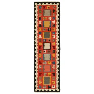 گلیم دستبافت یک متری مدل قشقایی کد 4553