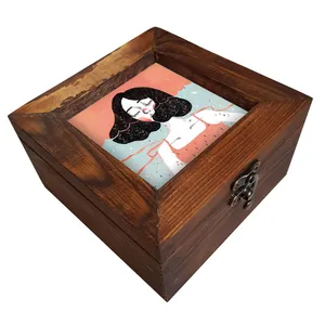 جعبه هدیه چوبی کد A67