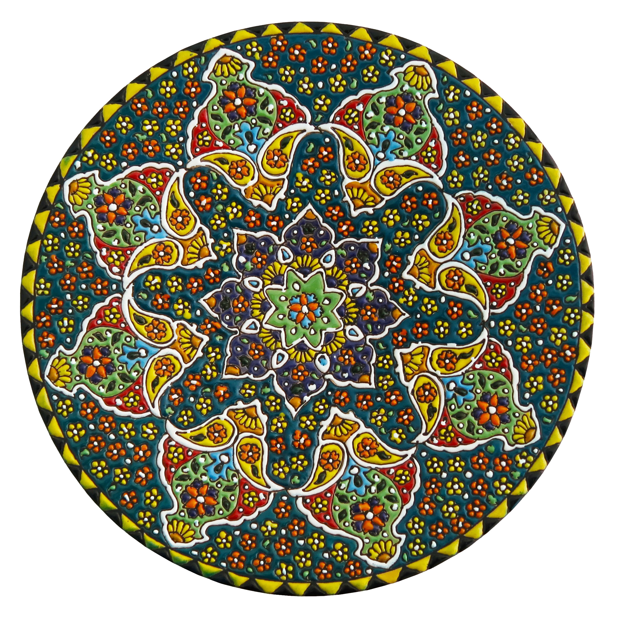 بشقاب میناکاری مدل Plt-C-Gr44-25