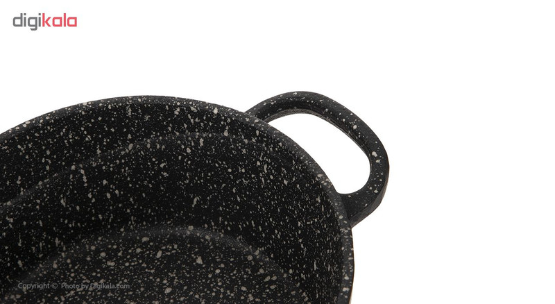 قابلمه چدن نالینو با زیره چوبی مدل Feleti سایز 14 به همراه استند چوبی