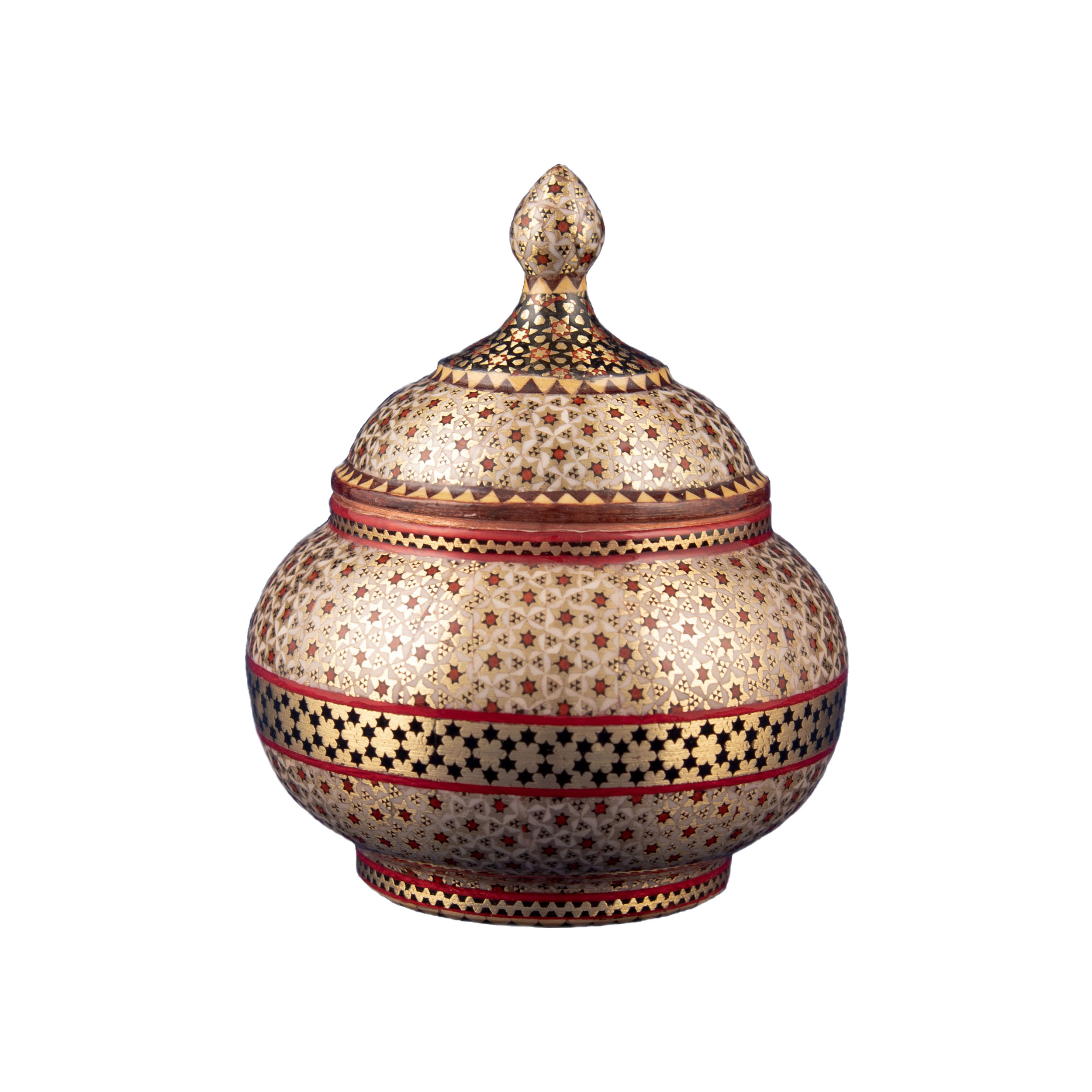 قندان  خاتم کاری مسی کروبی مدل k40 کد 3