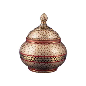 قندان  خاتم کاری مسی کروبی مدل k40 کد 3