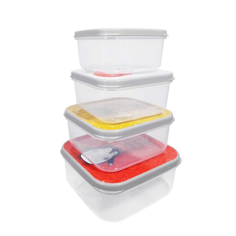 ظرف نگهدارنده هوبی لایف مدل Fun Box مجموعه 4 عددی ظرف نگهدارنده هوبی لایف مدل Fun Box مجموعه 4 عددی