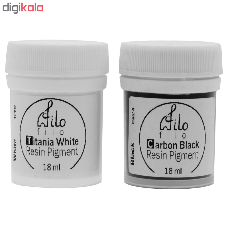 پودر رنگ رزین اپوکسی فیلو مدل BK WT حجم 18 میلیلیتر بسته 2 عددی