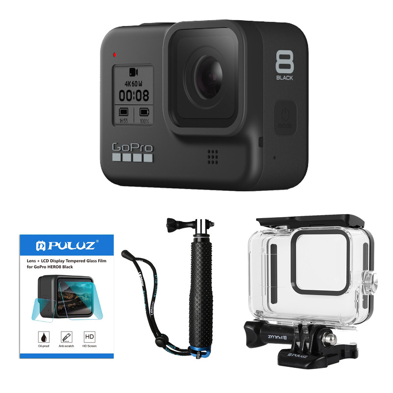 دوربین فیلم برداری ورزشی گوپرو مدل HERO8 Black به همراه لوازم جانبی پلوز
