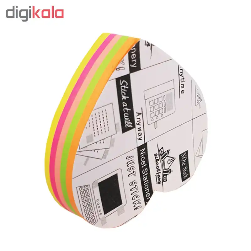 کاغذ یادداشت چسب دار طرح قلب کد 110876