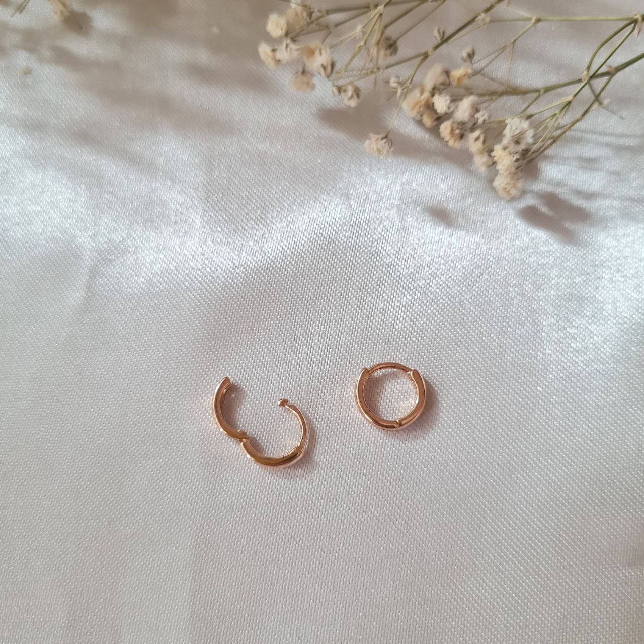 گوشواره زنانه ژوپینگ مدل حلقه ای ساده کوچک کد h05