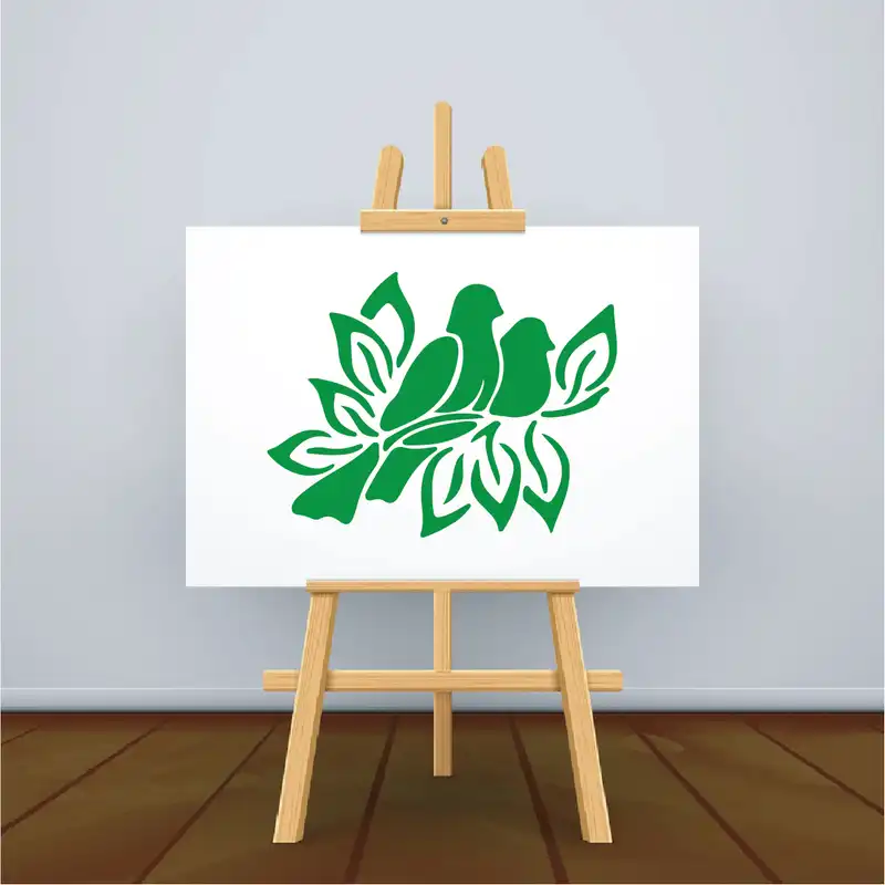 شابلون طرح دو پرنده عاشق کد 30cm