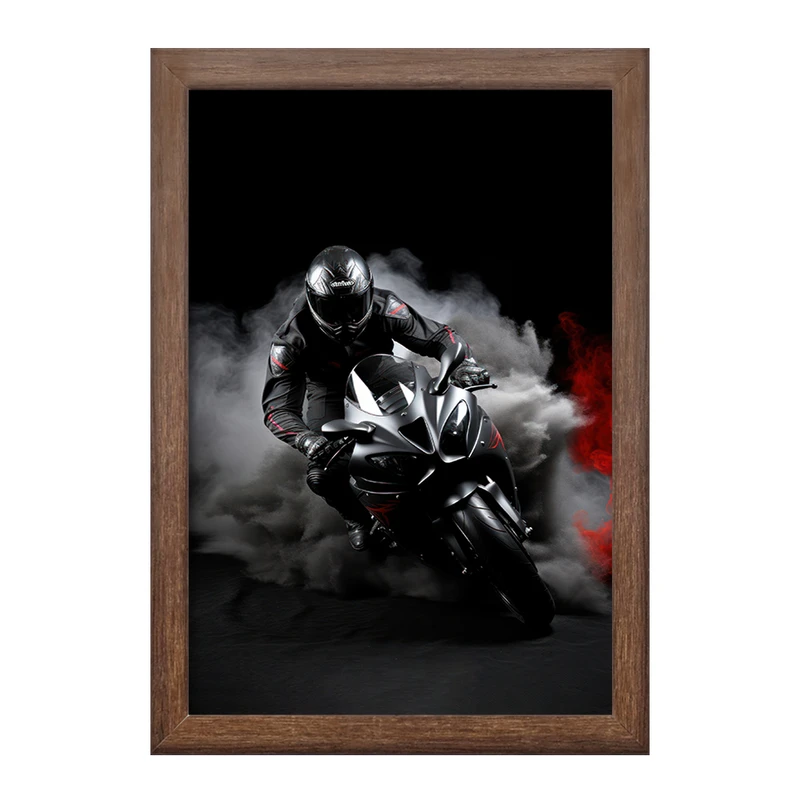 تابلو خندالو طرح موتورسوار و موتور سیکلت کد F2686