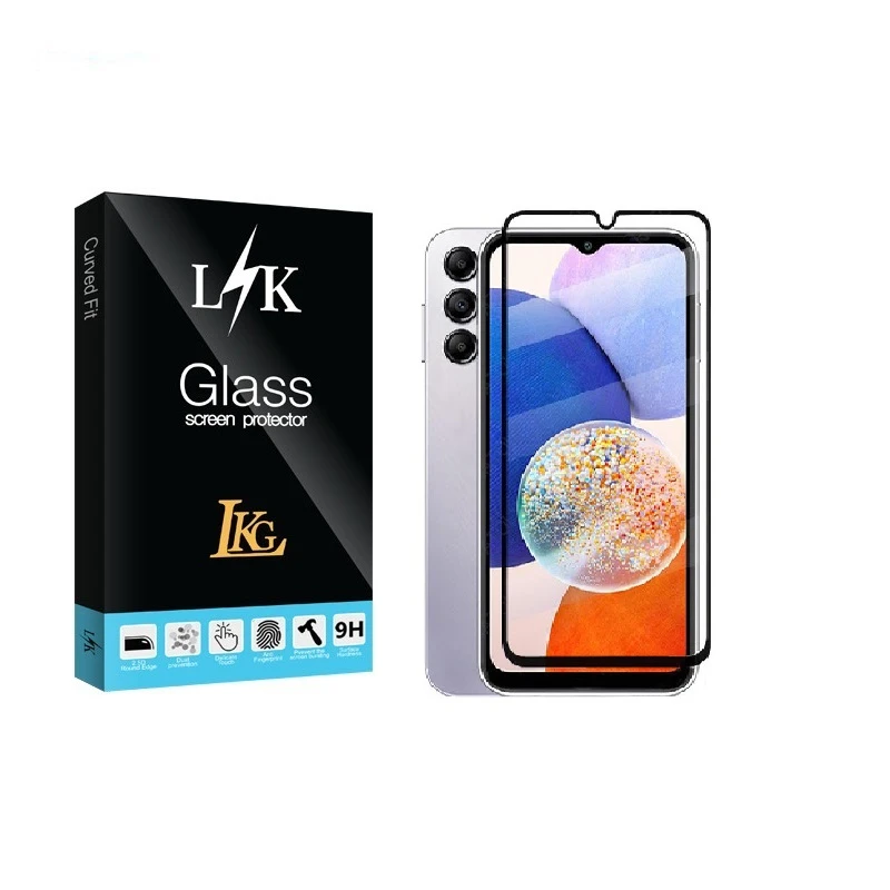 محافظ صفحه نمایش شیشه ای ال کا جی مدل LKK full مناسب برای گوشی موبایل شیائومی REDMI 13R / 13C 4G / 13C 5G / POCO C65 / POCO M6 / GALAXY A05