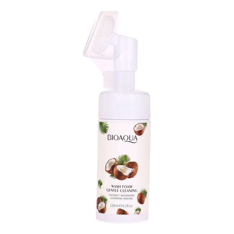 فوم شستشوی صورت بی آکوا مدل Coconut مناسب برای انواع پوست حجم 120 میلی‌لیتر