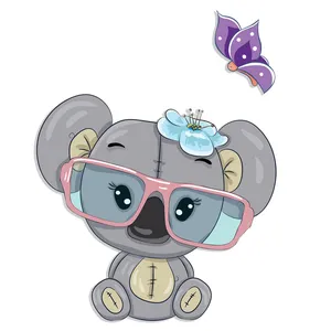 استیکر چوبی کودک جیک جیک مدل کوالای عینکی T7