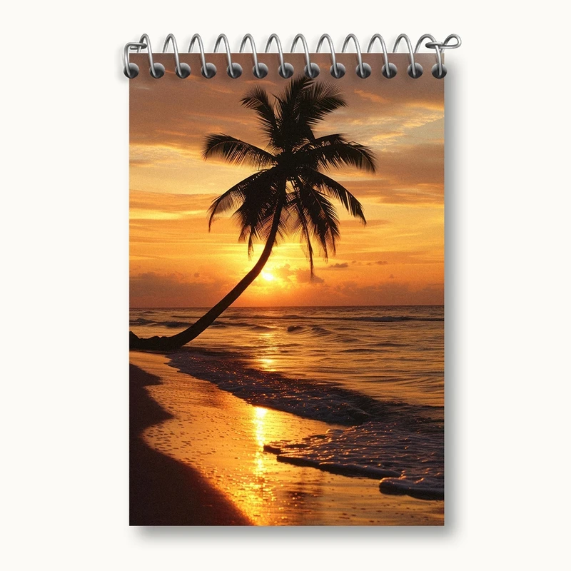 دفتر یادداشت 50 برگ خندالو مدل منظره غروب کد F2720