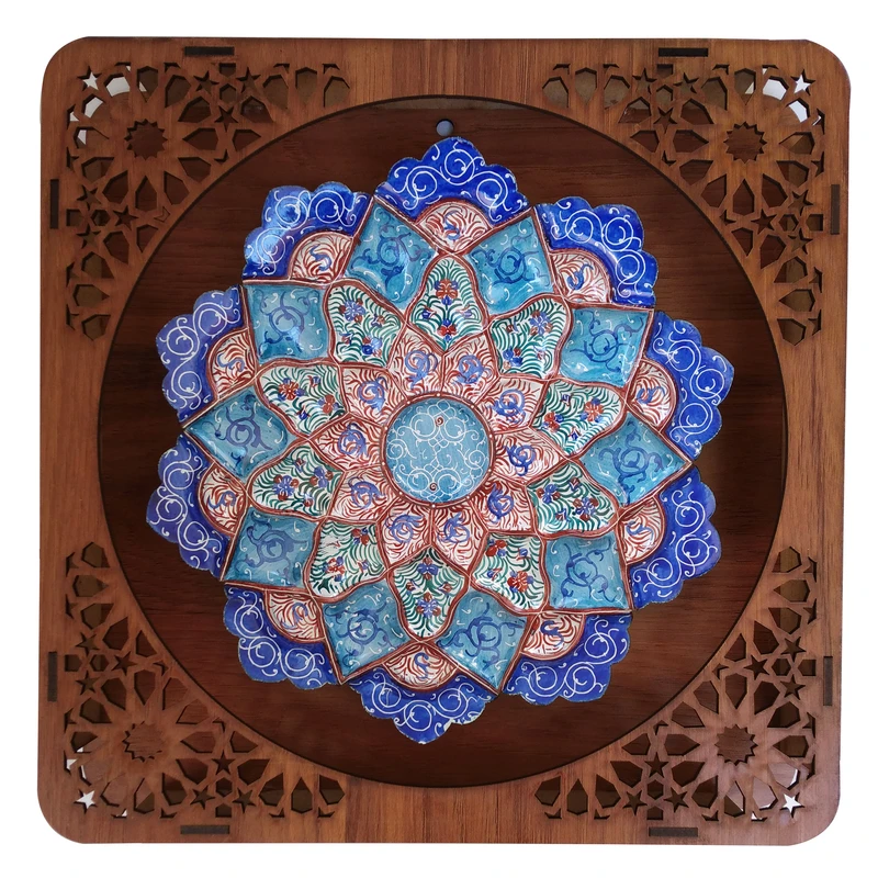 تابلو میناکاری مسی مدل گل کد 019 hg