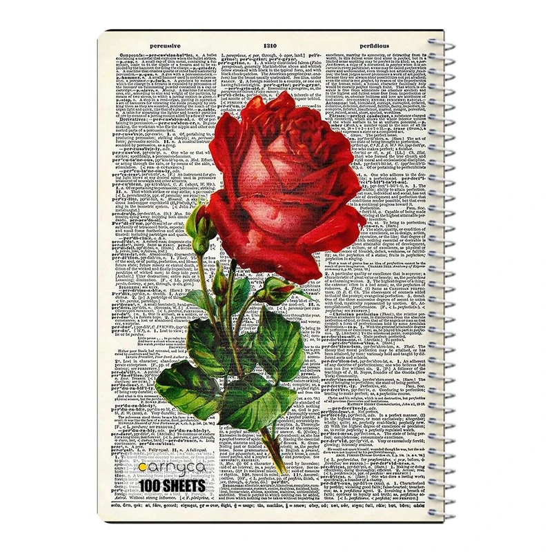دفتر شطرنجی 100 برگ سیمی کارنیکا طرح روزنامه وینتج Vintage Newspaper کد 50863
