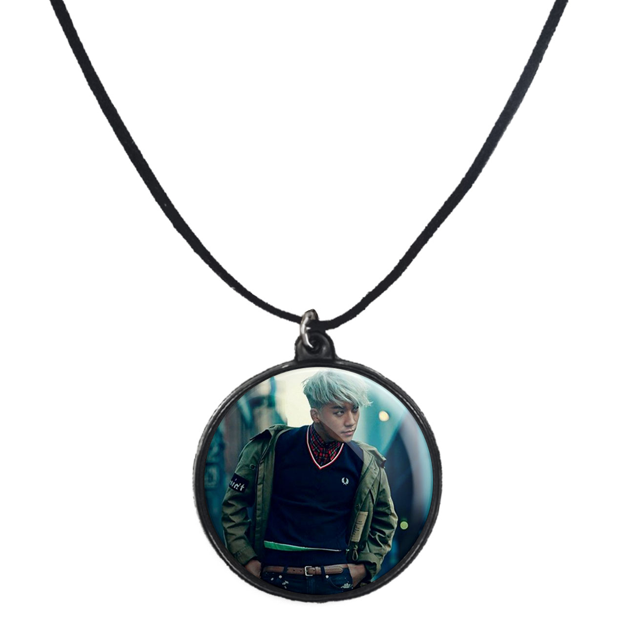 گردنبند پرمانه طرح گروه موسیقی BIG BANG کد pmb.15123 مدل دو طرفه