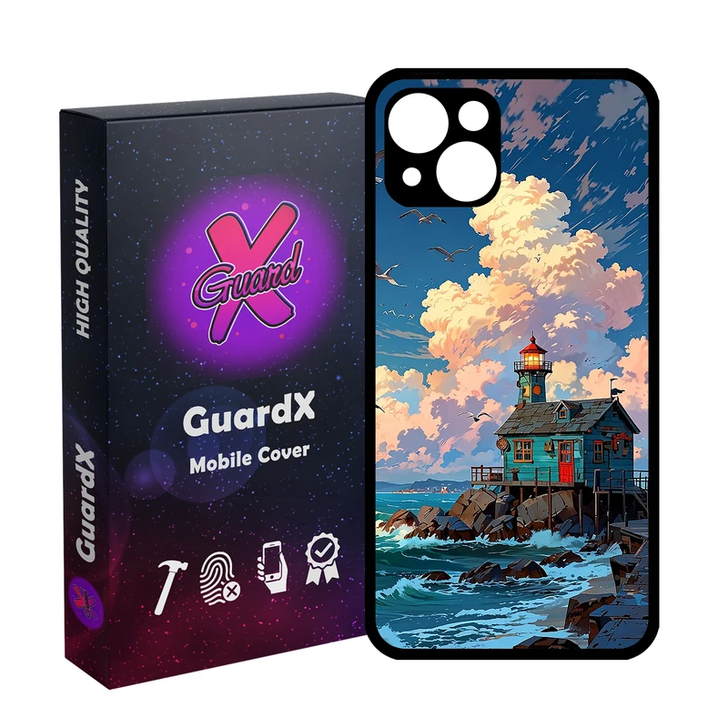 کاور گارد ایکس طرح خانه دریا مدل Glass10772 مناسب برای گوشی موبایل اپل iPhone 13