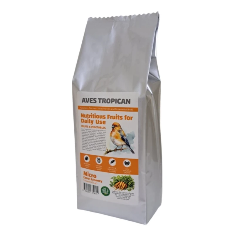 غذای خشک طوطی سانان آوس تروپیکن مدل میکرو هویج و عسل وزن 450 گرم