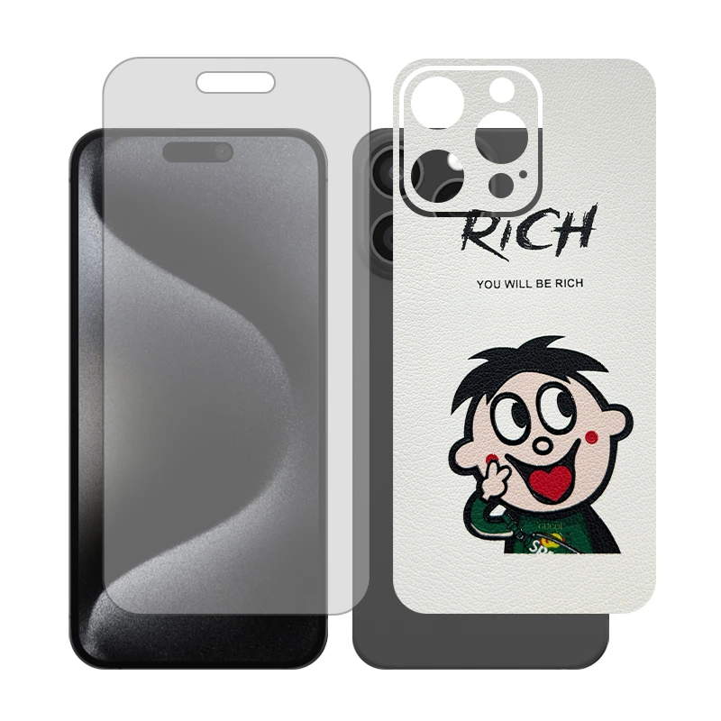 محافظ صفحه نمایش مات گلس مدل Together مناسب برای گوشی موبایل اپل iPhone 15 Pro Max به همراه برچسب پوششی پشت گوشی