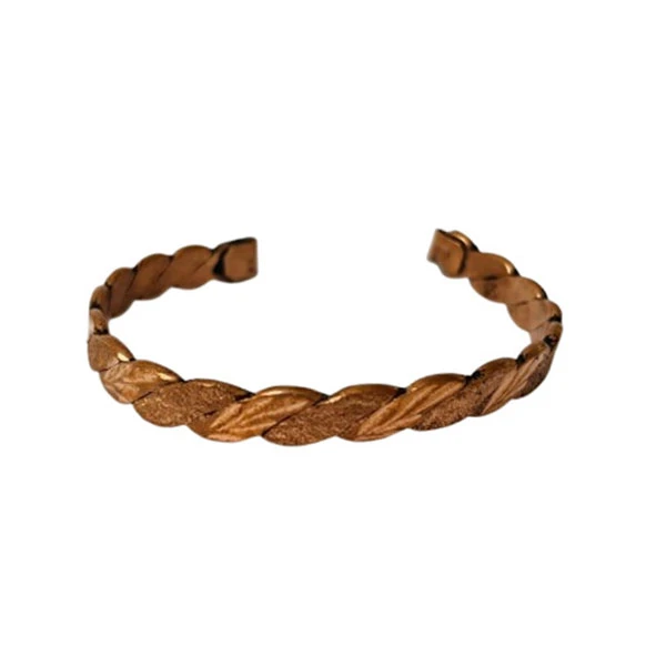 دستبند دست‌ساز زنانه مدل بافت تراش ضخیم کد JW651