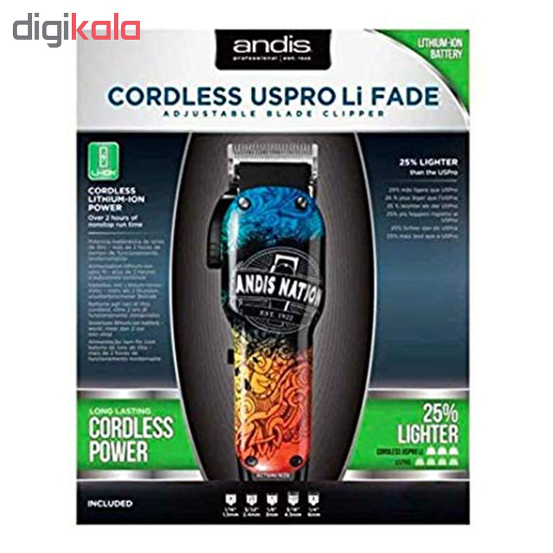 ماشین اصلاح موی سر و صورت اندیس مدل Cordless Uspro Li Fade ماشین اصلاح موی سر و صورت اندیس مدل Cordless Uspro Li Fade