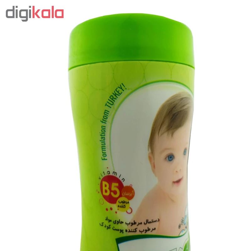 عکس شماره 2 : دستمال مرطوب کودک جان به به کد b234 بسته 72 عددی