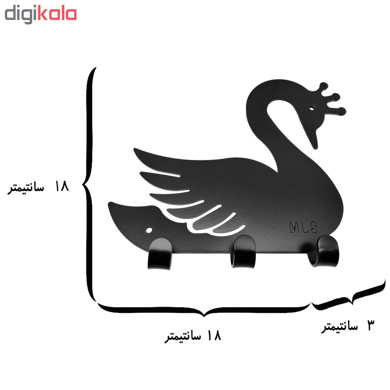آویز لباس ملو طرح قو کد KMA79 آویز لباس ملو طرح قو کد KMA79