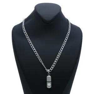 گردنبند مردانه طرح کپسول مدل TRKB-01