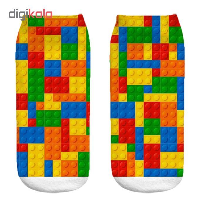 جوراب زنانه طرح Lego کد 1096 -  - 2
