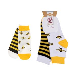 نقد و بررسی جوراب هاینو طرح زنبوری مدل مادر و کودک مجموعه 2 عددی توسط خریداران