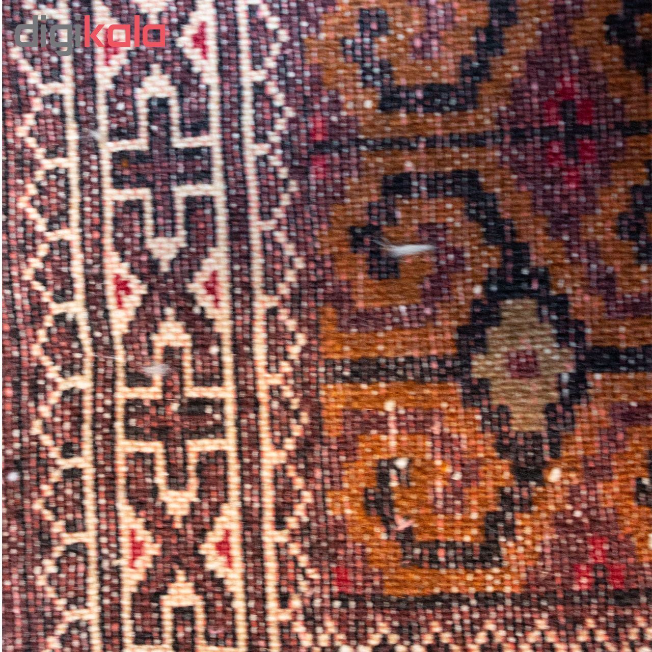 فرش دستبافت قدیمی یک متری طرح ترکمن کد 7151