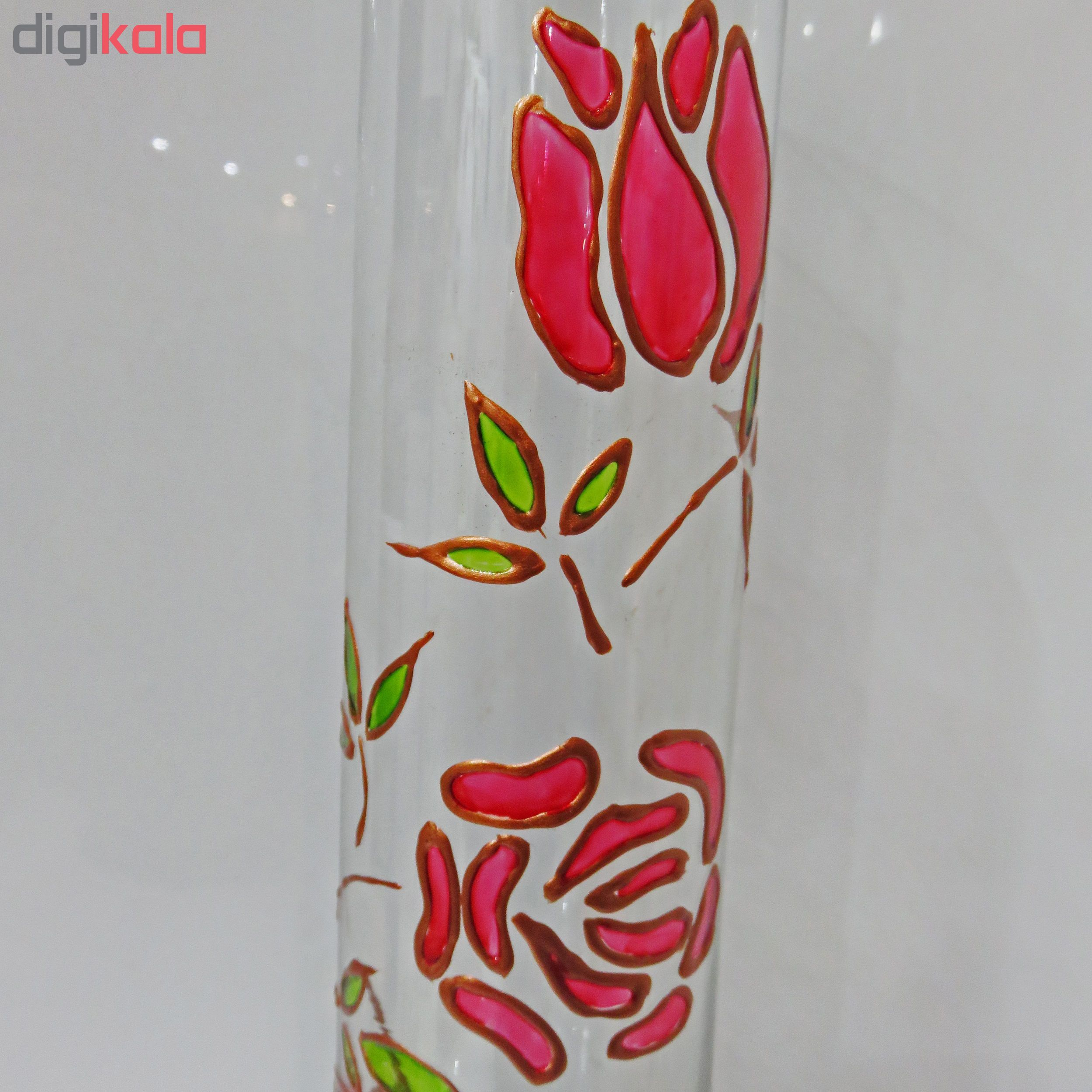 گلدان شیشه ای طرح گل کد 01 