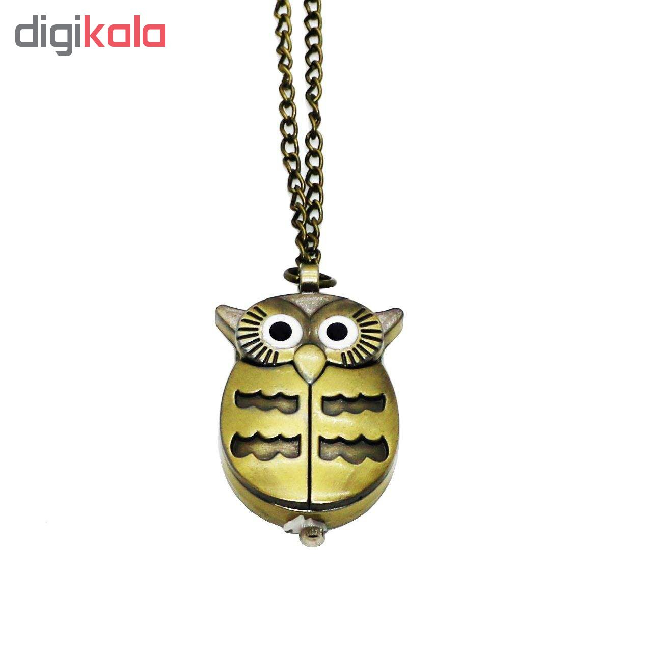 گردنبند ساعتی زنانه طرح جغد