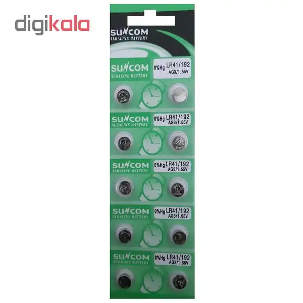 باتری سکه ای سانکام مدل AG3 بسته 10 عددی
