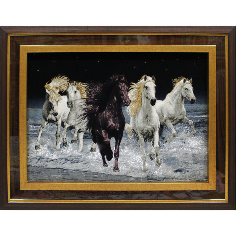 فرش دستبافت دیوارکوب طرح اسب کد 122